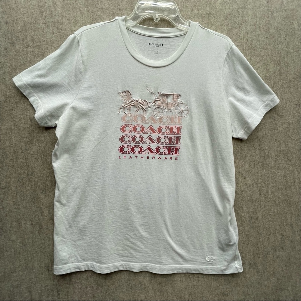 ***SOLD*** Coach Pure Cotton Logo Embroidered Tshirt Large